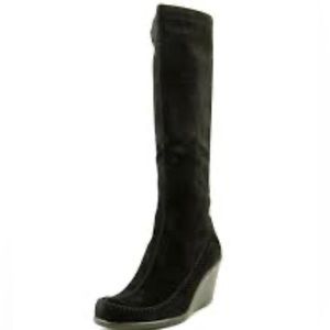 What’s What Faux Suede Tall Wedge Boots